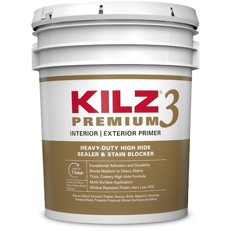 KILZ PREMIUM White Flat Water-Based Primer and Sealer 5 gal 13000